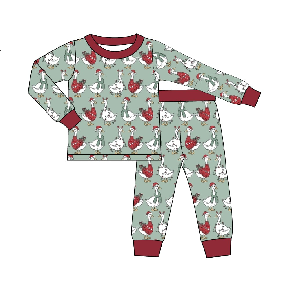 PRE-ORDER - Merry Goose-mas! - 2 Piece Set Long Sleeve and Pants PJs