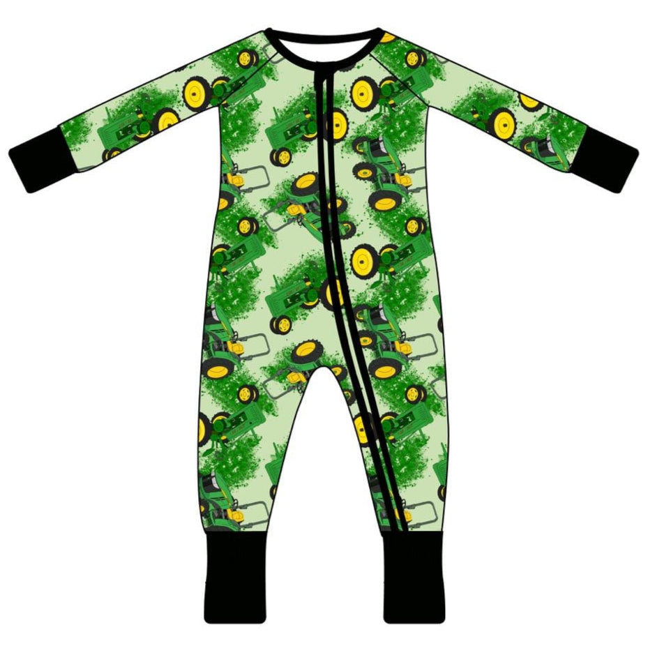 Big Green Tractor Long Sleeve Convertible Zippy