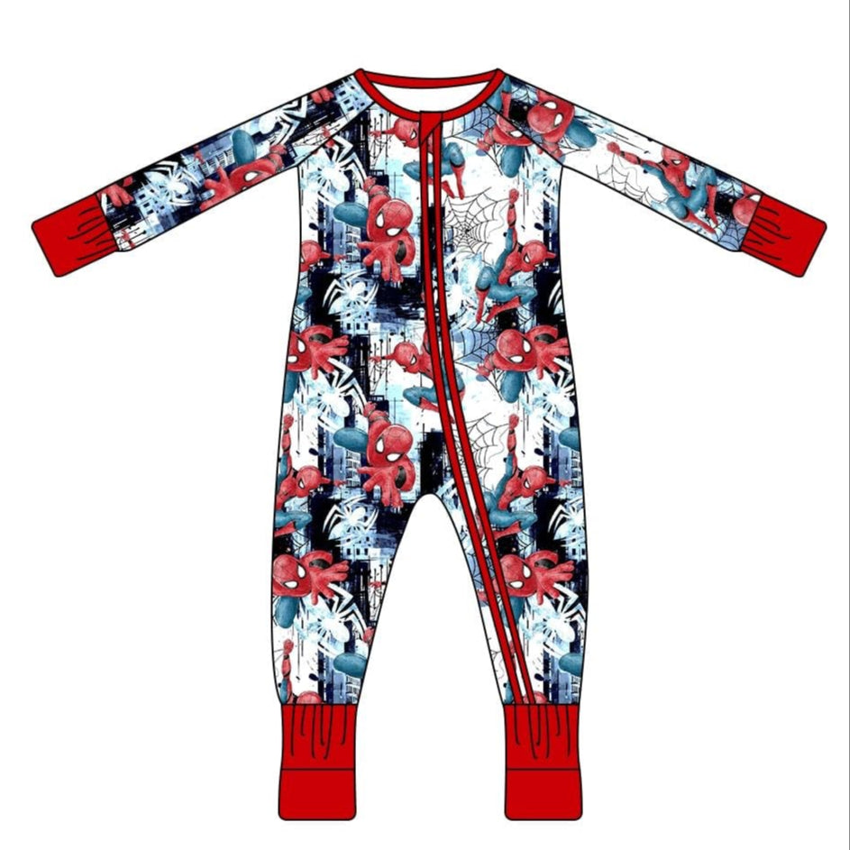 Friendly Neighborhood Spooder Man Long Sleeve Convertible Zippy