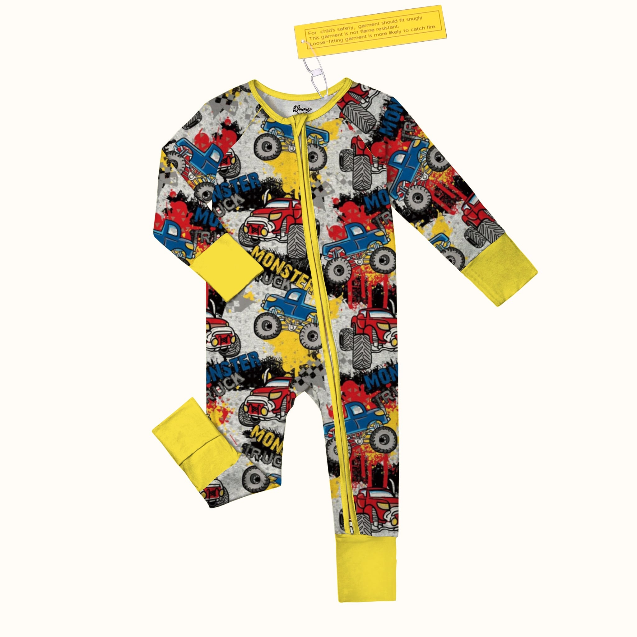 Monster Truck Madness Long Sleeve Convertible Zippy