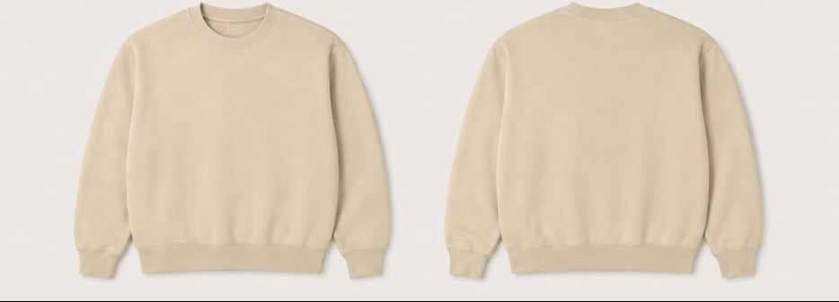 Cream - Adult Terry Fleece Crewneck