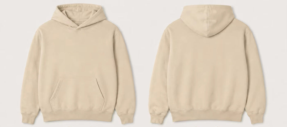 Cream - Adult Terry Fleece Hoodie