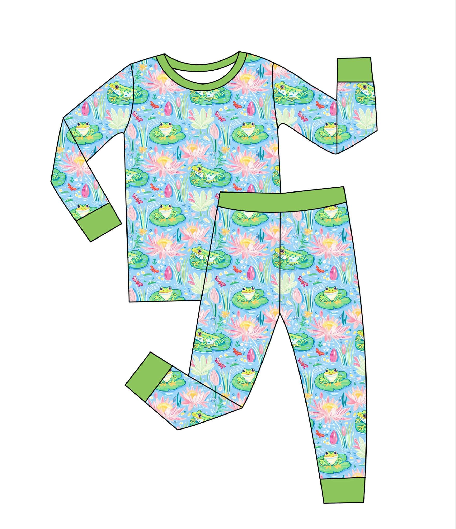 Sweet Frog - 2 Piece Set Long Sleeve and Pants PJs