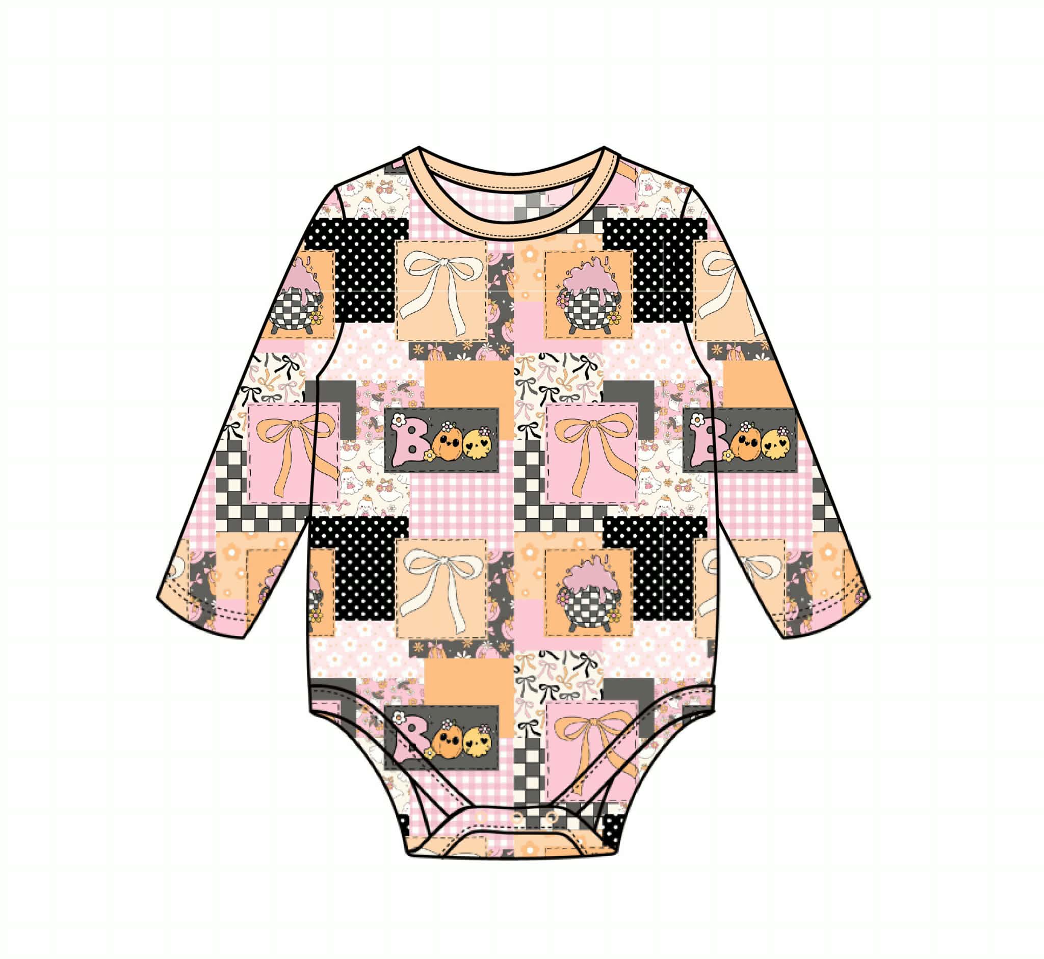 Boos and Bows - Long Sleeve Onesie