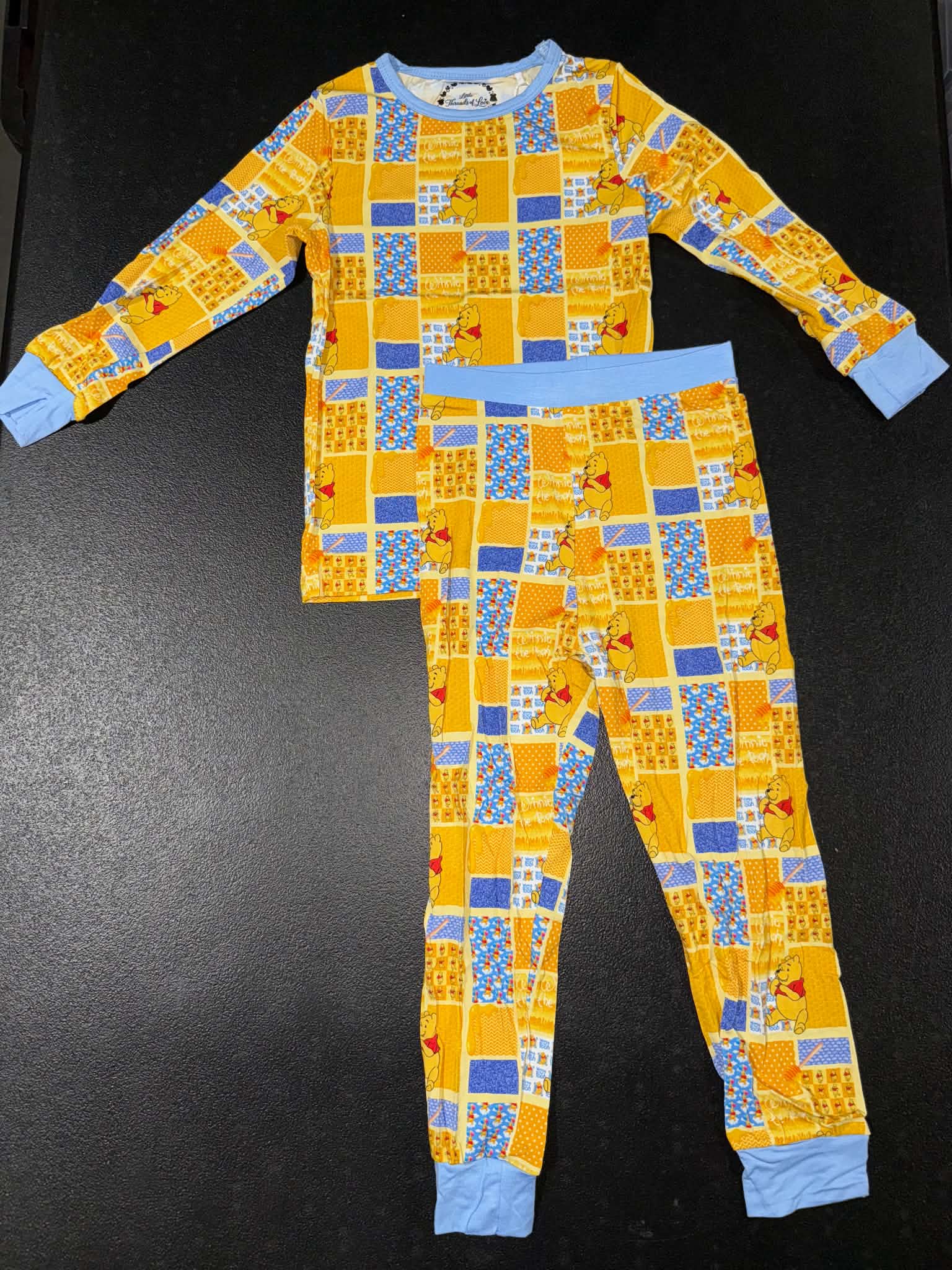 Patchwork Pooh - 2 Piece Set Long Sleeve and Pants PJs