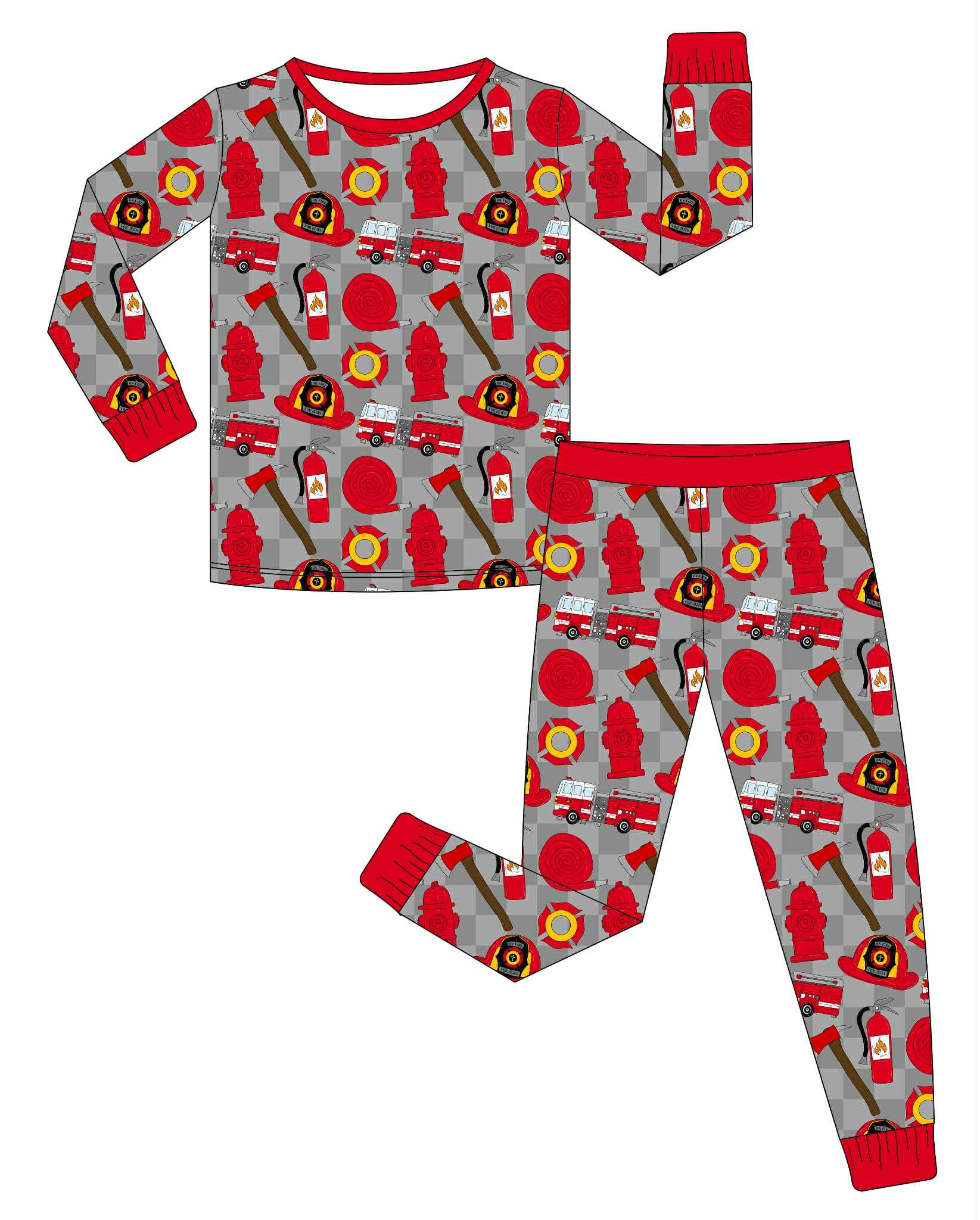 On Fire for Jesus - 2 Piece Set Long Sleeve and Pants PJs