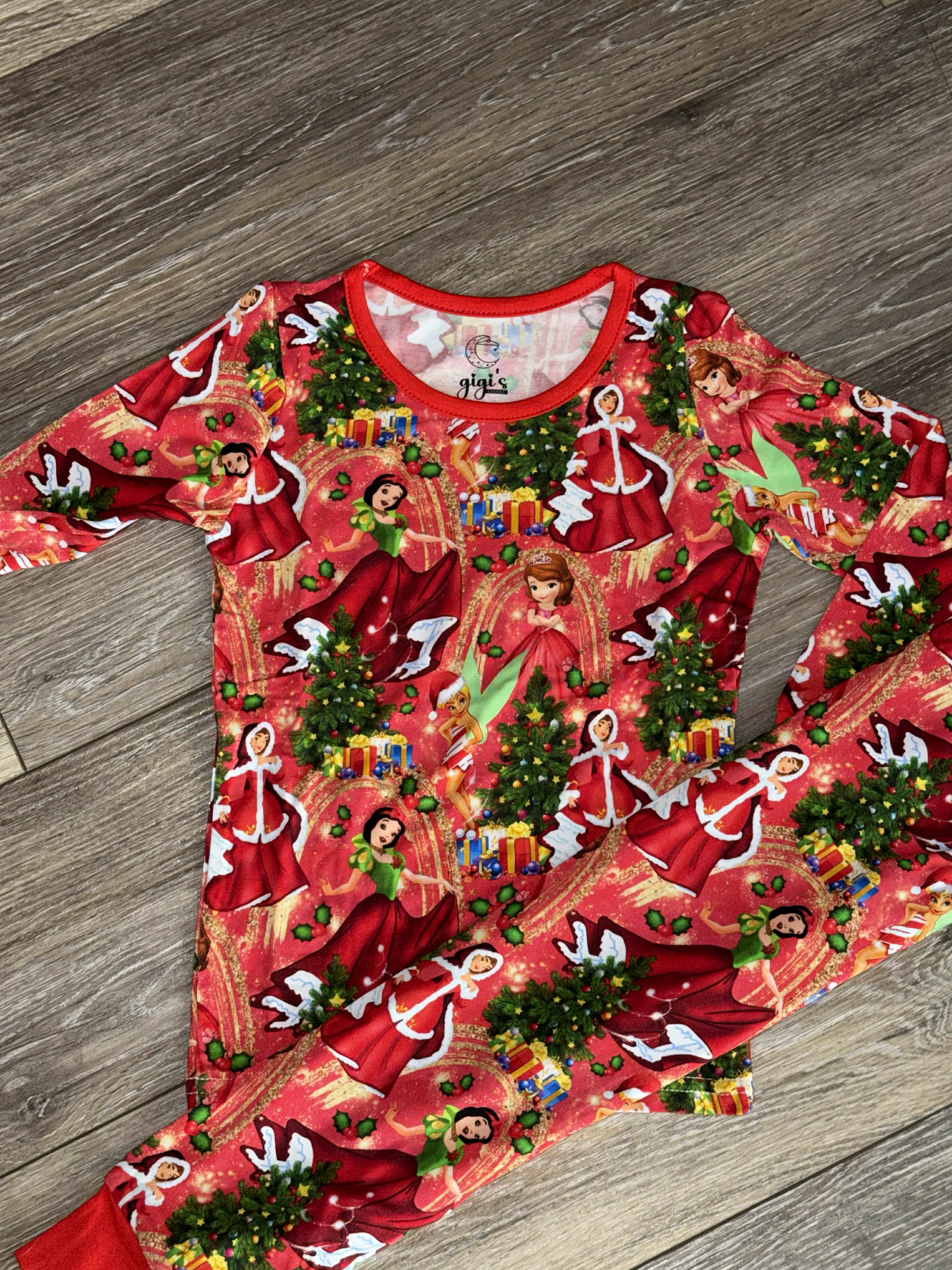 Charming Princess Christmas - 2 Piece Set Long Sleeve and Pants PJs