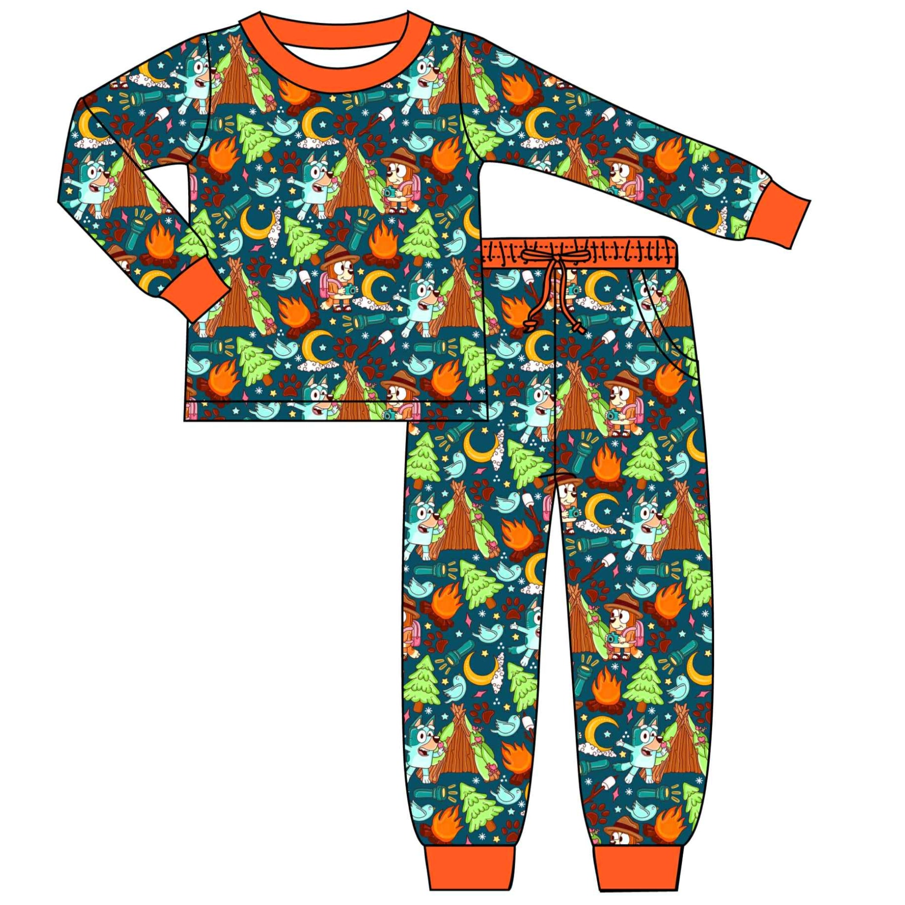 This Episode is Called: Camping!  - 2 Piece Set Long Sleeve and Pants
