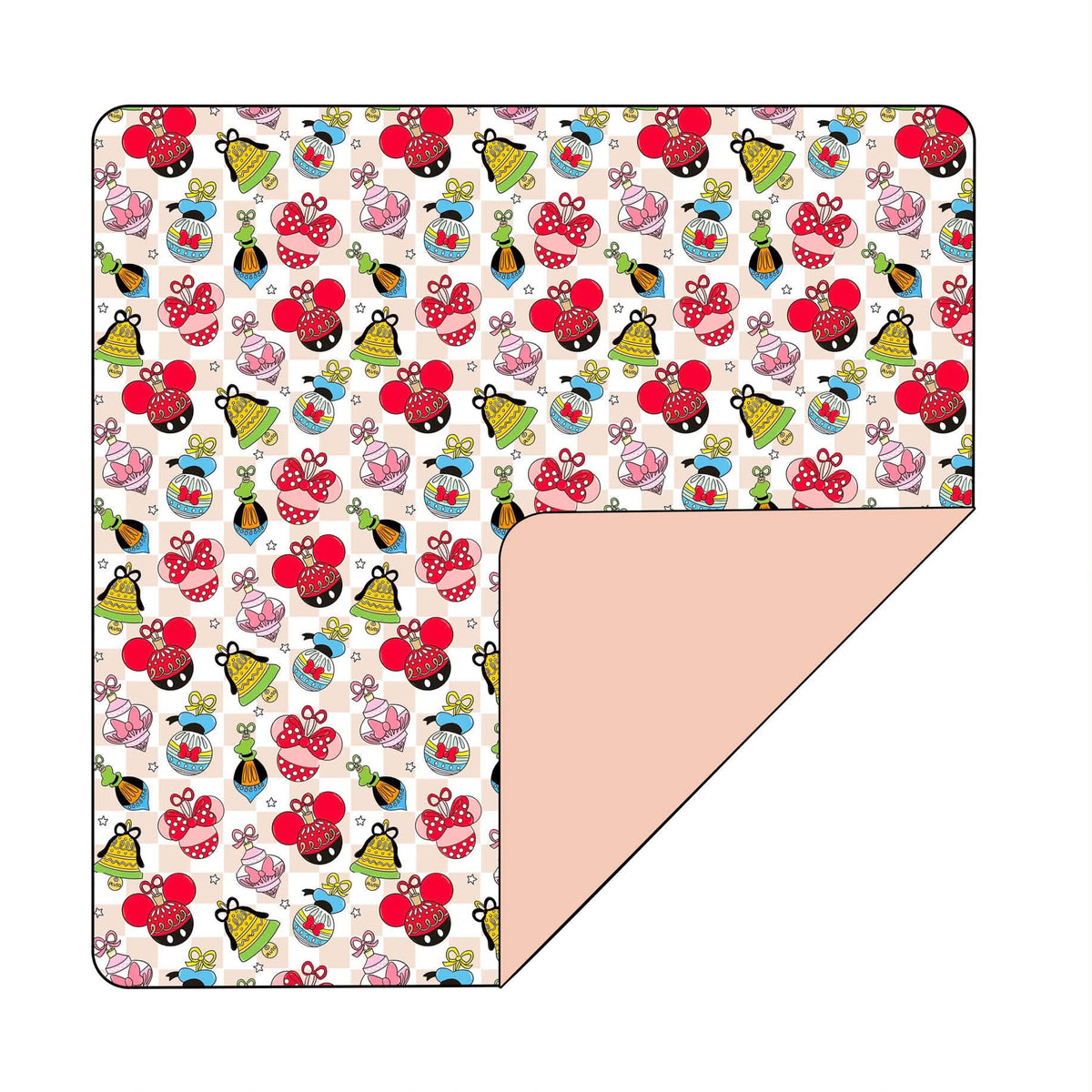 Fab Five Ornaments - 65 x 85 Bamboo Blanket Quilted