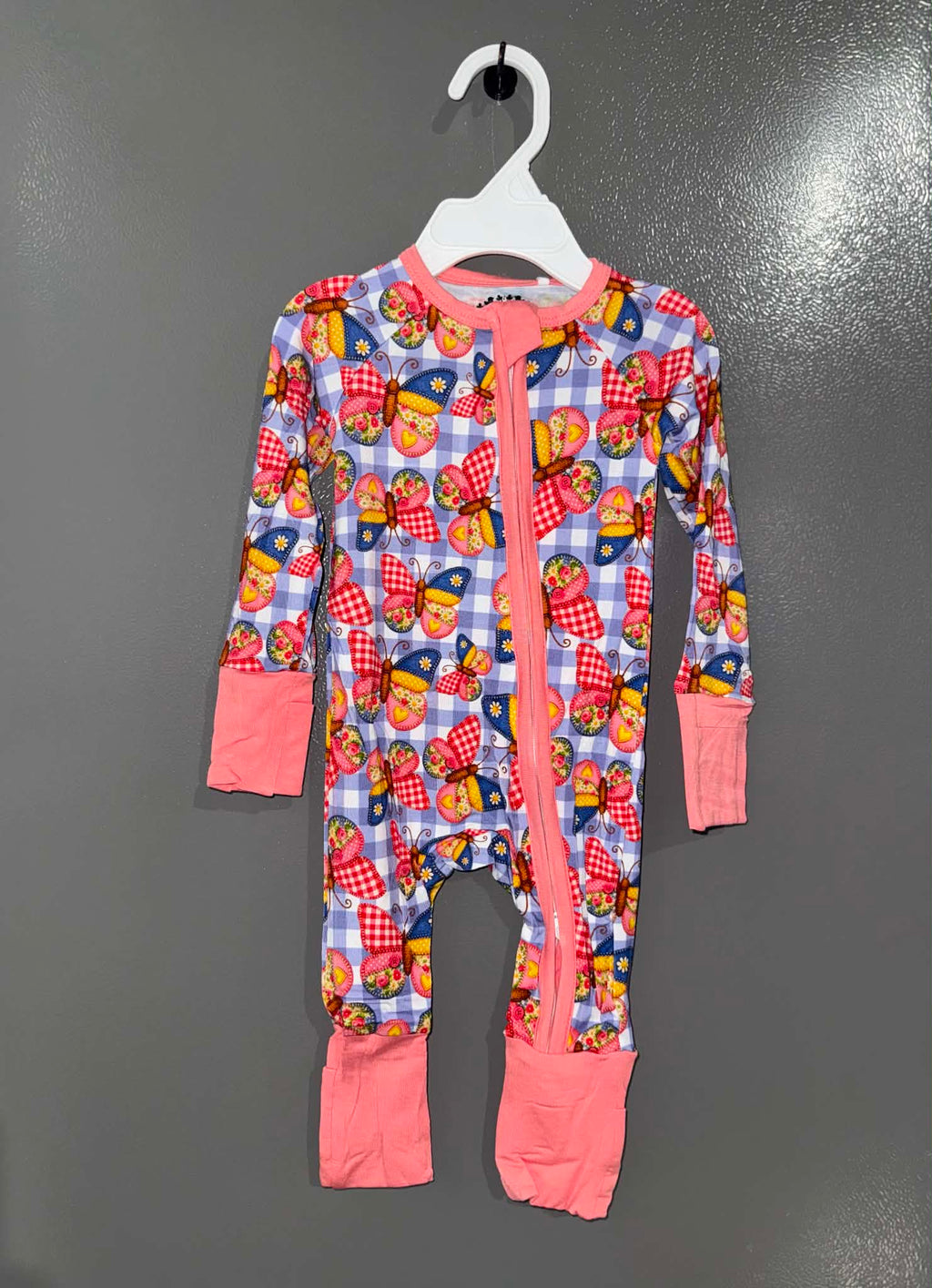 Quilted Butterflies - Long Sleeve Zippy