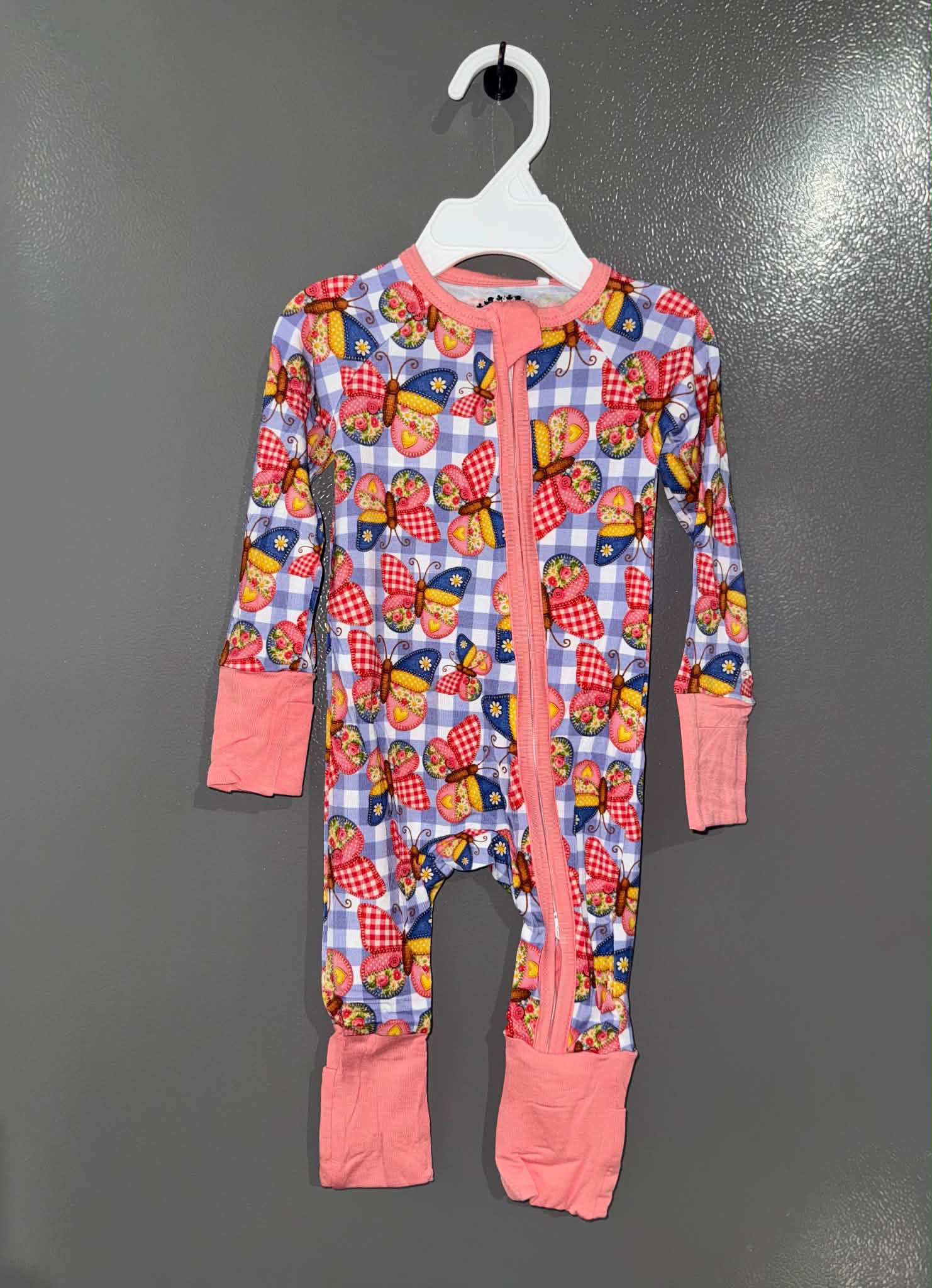 Quilted Butterflies - Long Sleeve Zippy