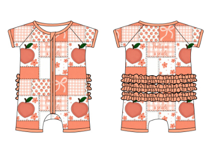 Pretty as a Peach - Tank Bubble with Ruffles