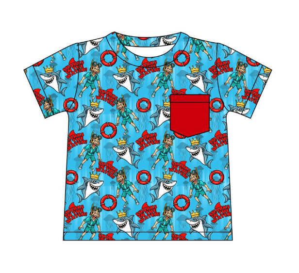 Sharks in the Water! - Pocket Tee