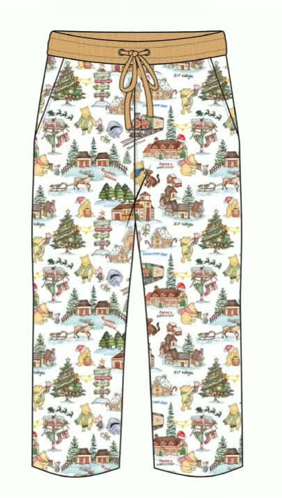 PRE-ORDER - Winter Wonder Pooh - Adult Straight Leg Bottoms