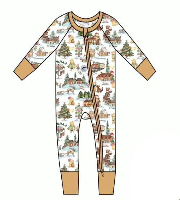 PRE-ORDER - Winter Wonder Pooh - Long Sleeve Zippy